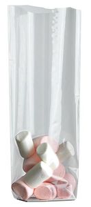 Packet Of 100 Neutral Pp Confectionery Bags With Cardboard Bottom 140x305 Mm - 941105 - 1