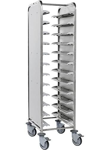 Matfer Bourgeat Cafeteria Clearing Trolleys - Easy To Disassemble - 12 Trays