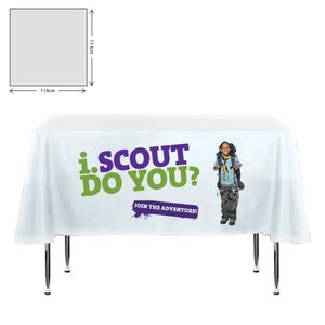 Custom Branded Premium Fabric Tablecloth - Square - 115x115cm (2ft High Table - Mid Drop) - C1192 - 1