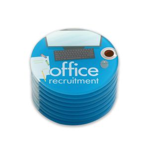 Custom Branded Glass Coaster Round  Set of 8 - C6965 - 1