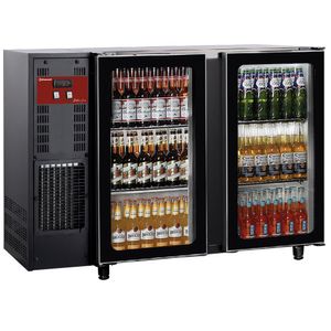 Diamond TAVT/2G-R2 Hinged Glass Double Door Black Bottle Cooler, 375 Litres - TAVT-2G-R2 - 1