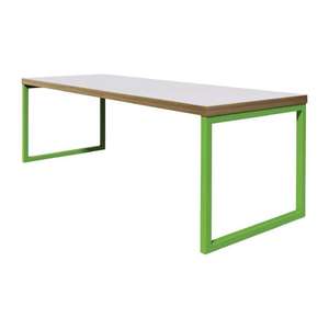 Bolero Dining Table White with Green Frame 6ft - Case of 1 - DM651 - 1