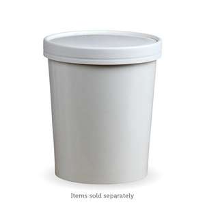 BioPak PLA Lid For 16oz White Soup Container  - Case of 500 - 1518 - 2