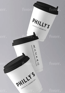 2,000 x 8oz, 2000 x 12oz and 1000 x 16oz - DW Philly's Coffee cups - 1