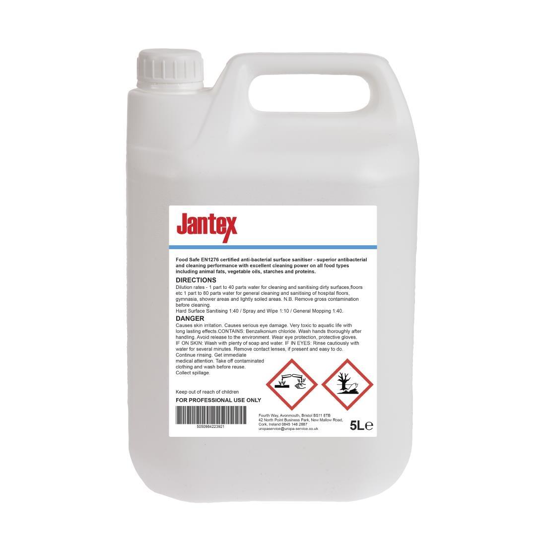 Jantex Kitchen Cleaner and Sanitiser Concentrate 5Ltr - CF969  - 2