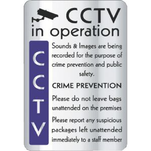 CCTV In Operation Crime Prevention Sign - Y928  - 1