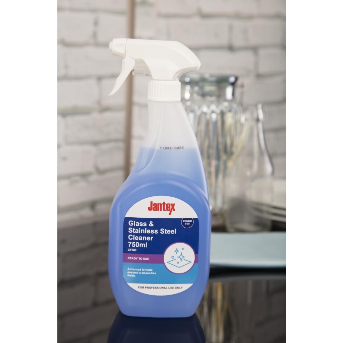 Jantex Glass and Stainless Steel Cleaner Ready To Use 750ml - CF980  - 5