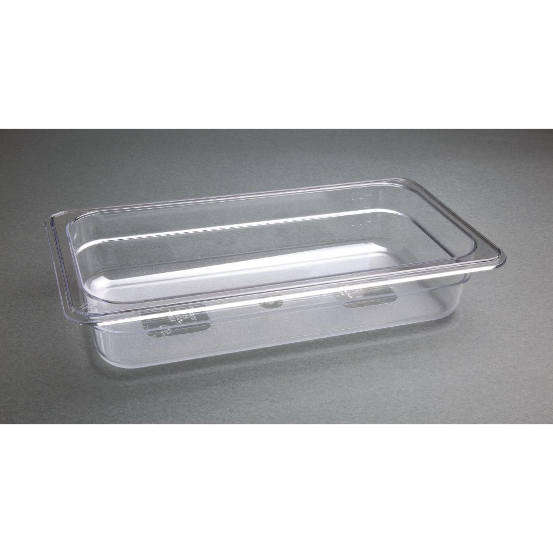 Vogue Polycarbonate 1/3 Gastronorm Container 65mm Clear - U232  - 6