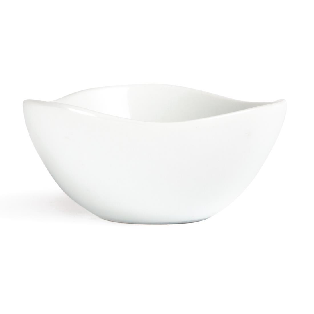 Olympia Whiteware Wavy Bowls 105mm (Pack of 12) - U185  - 2