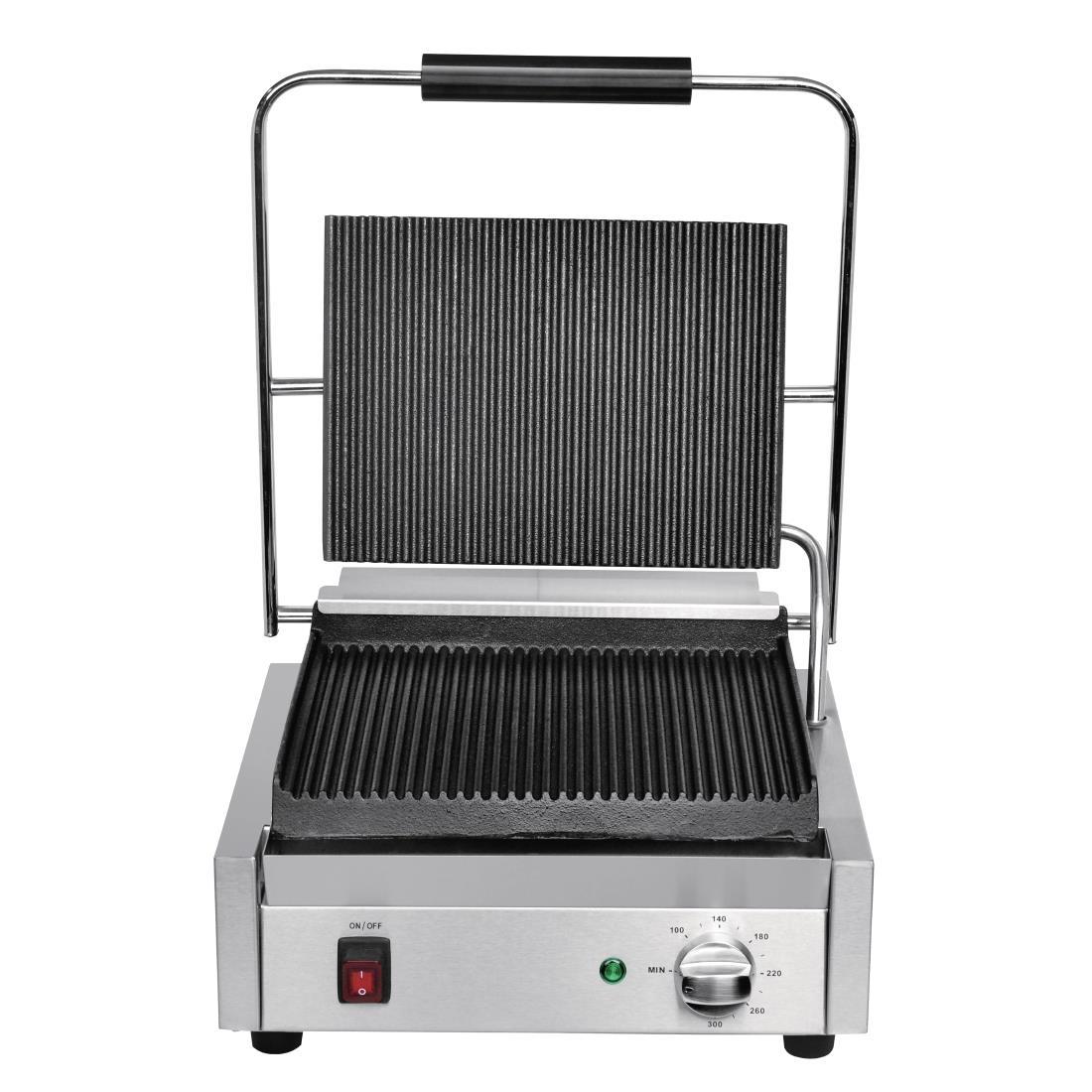 Buffalo Bistro Large Ribbed Contact Grill - DY995  - 4