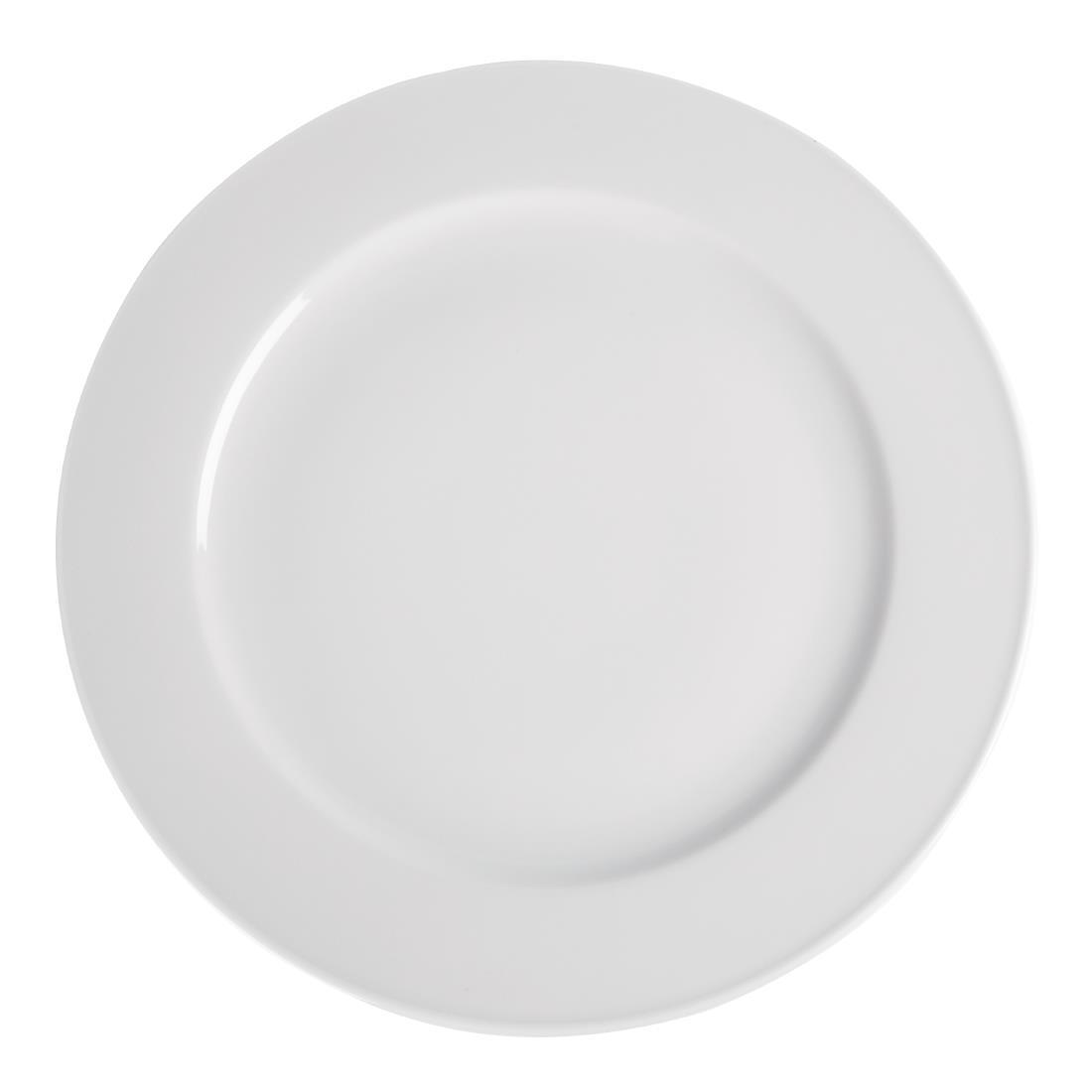 Royal Porcelain Classic White Wide Rim Plates 310mm (Pack of 12) - CG011  - 3