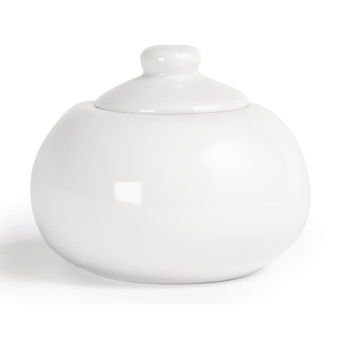 Olympia Whiteware Sugar Bowls and Lids 270ml (Pack of 12) - U818  - 2