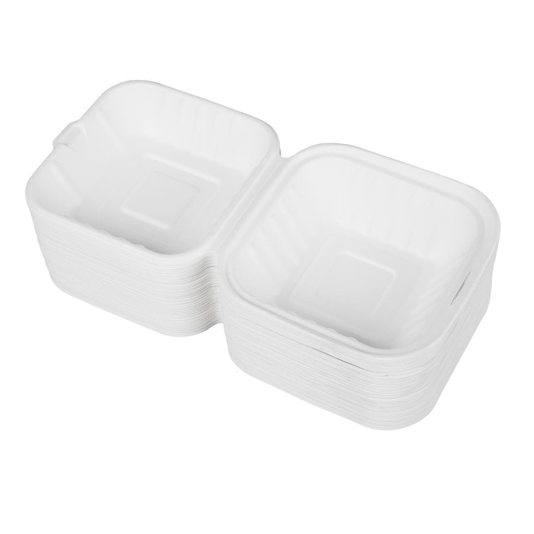 Fiesta Compostable Bagasse Burger Boxes with Side Ridges 152mm (Pack of 500) - DW246  - 8