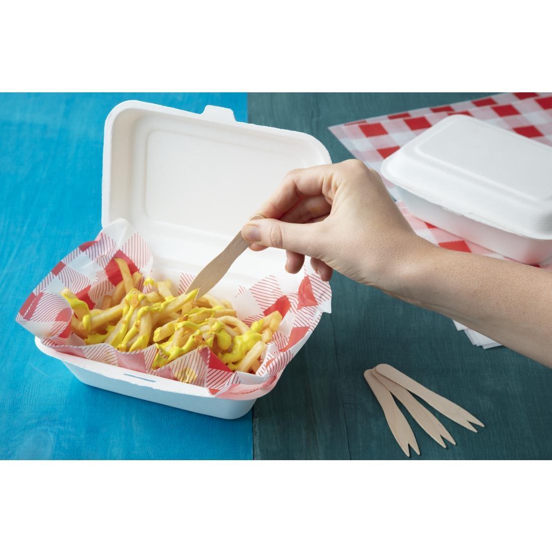 Fiesta Compostable Bagasse Hinged Food Containers 182mm - DW248  - 6