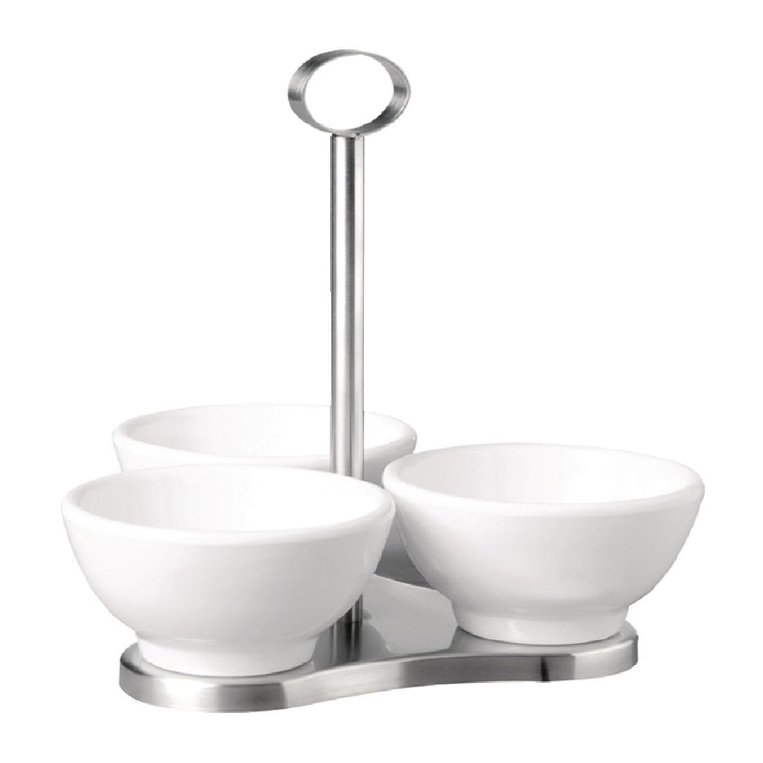 APS Stainless Steel Stand with 3x Bowls - GF165  - 1