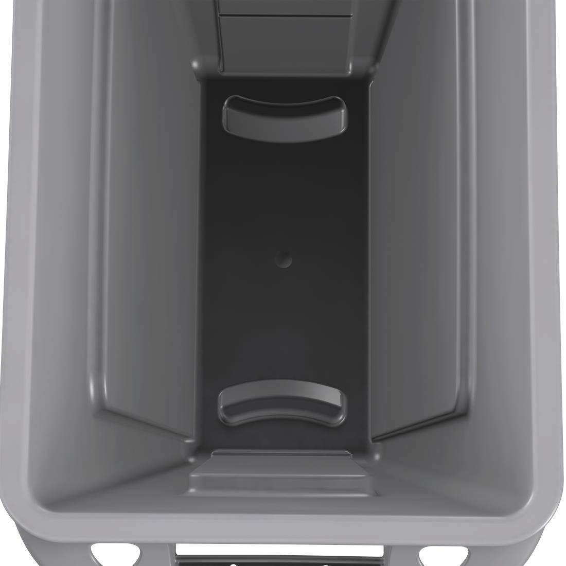 Rubbermaid Slim Jim Container With Venting Channels Grey 60Ltr - F603  - 12