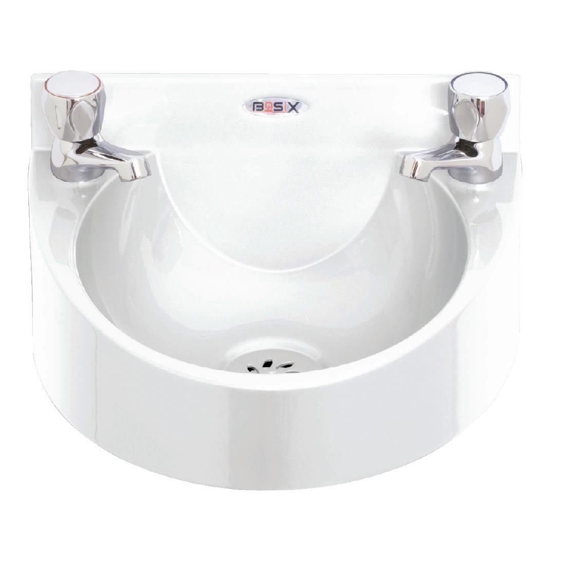 Basix Polycarbonate Wash Hand Basin White - CE987  - 1
