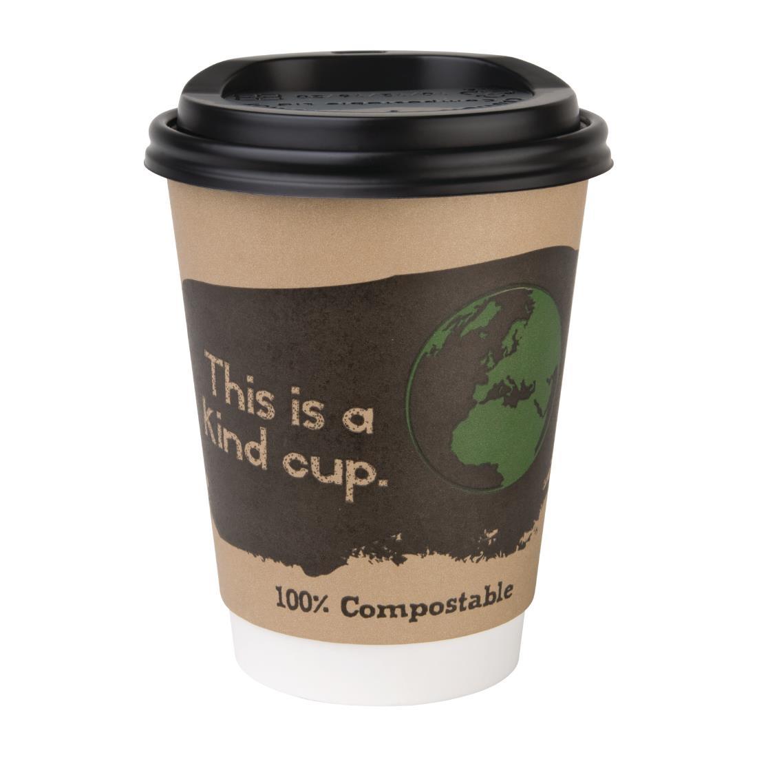 Fiesta Compostable Coffee Cup Lids 340ml / 12oz (Pack of 50) - DS055  - 4