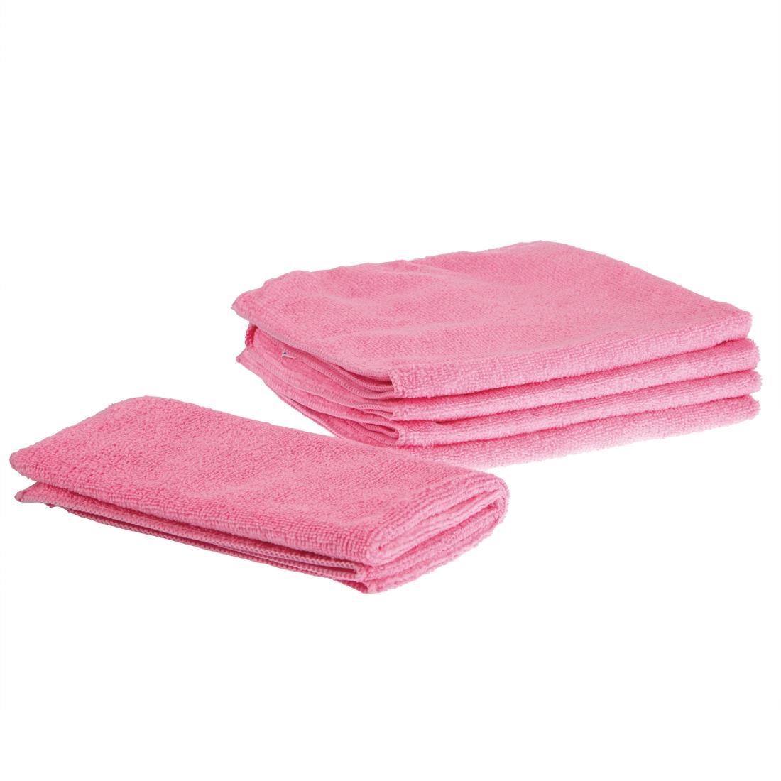 Jantex Microfibre Cloths Pink (Pack of 5) - DN840  - 2