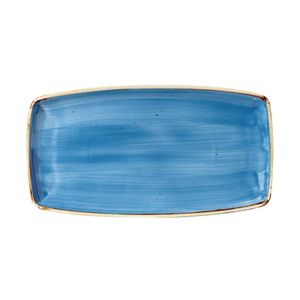 Churchill Stonecast Rectangular Plate Cornflower Blue 350 x 185mm (Pack of 6) - DF773  - 1
