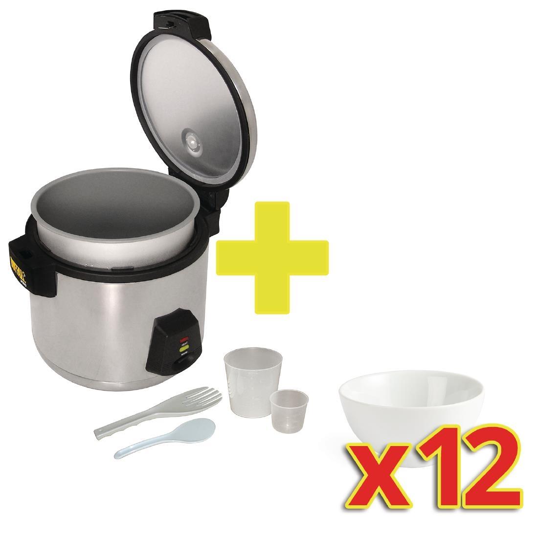 Special Offer Buffalo Rice Cooker with 12x Olympia Bowls - S139  - 1