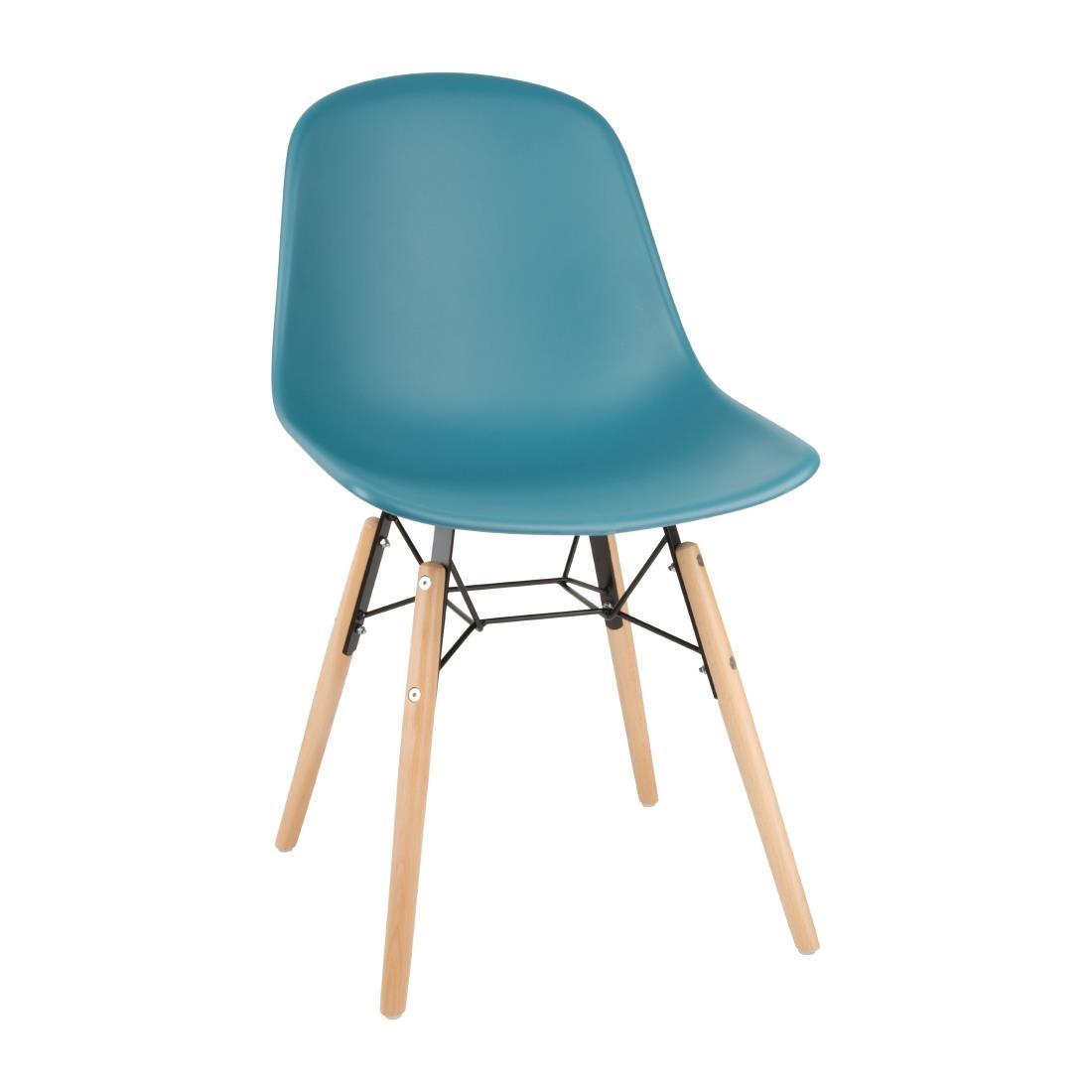 Bolero Arlo Side Chairs Teal (Pack of 2) - FB819  - 1