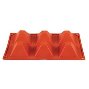 Pavoni Formaflex Silicone Pyramid Mould 6 Cup - N943  - 1
