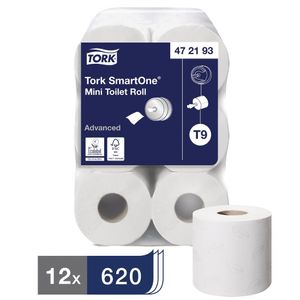 Tork SmartOne Mini Toilet Rolls (Pack of 12) - FA700  - 1