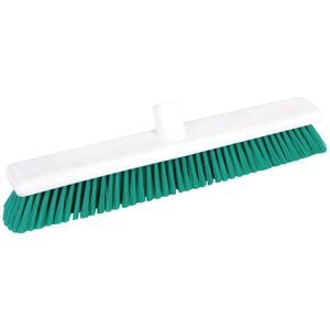 Jantex Hygiene Broom Soft Bristle Green 18in - GK874  - 1