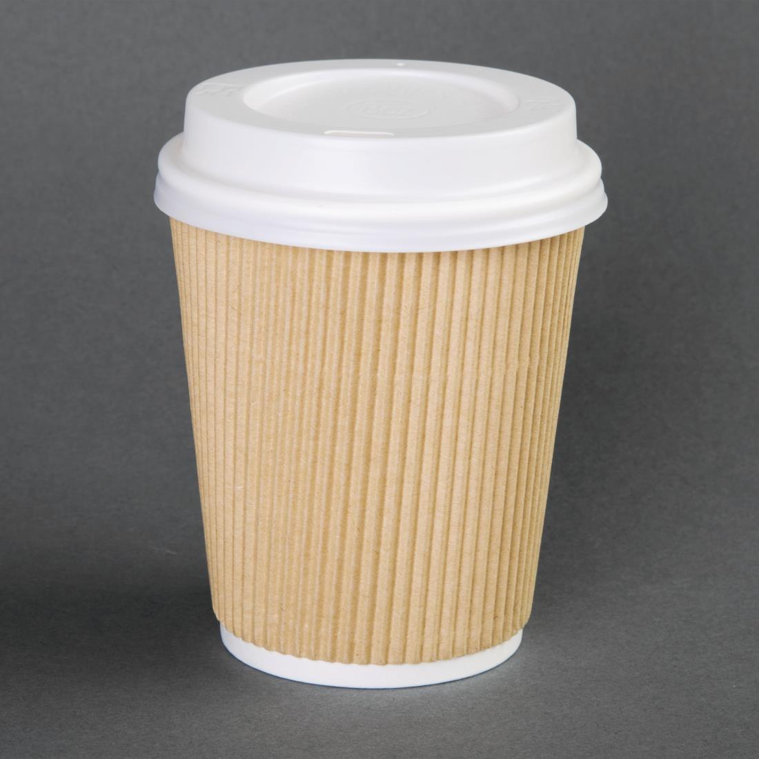 Fiesta Recyclable Coffee Cup Lids White 340ml / 12oz and 455ml / 16oz (Pack of 1000) - CE257  - 4