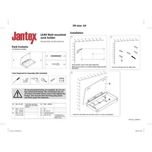 Jantex Wall Mounted Sack Holder - L549  - 3