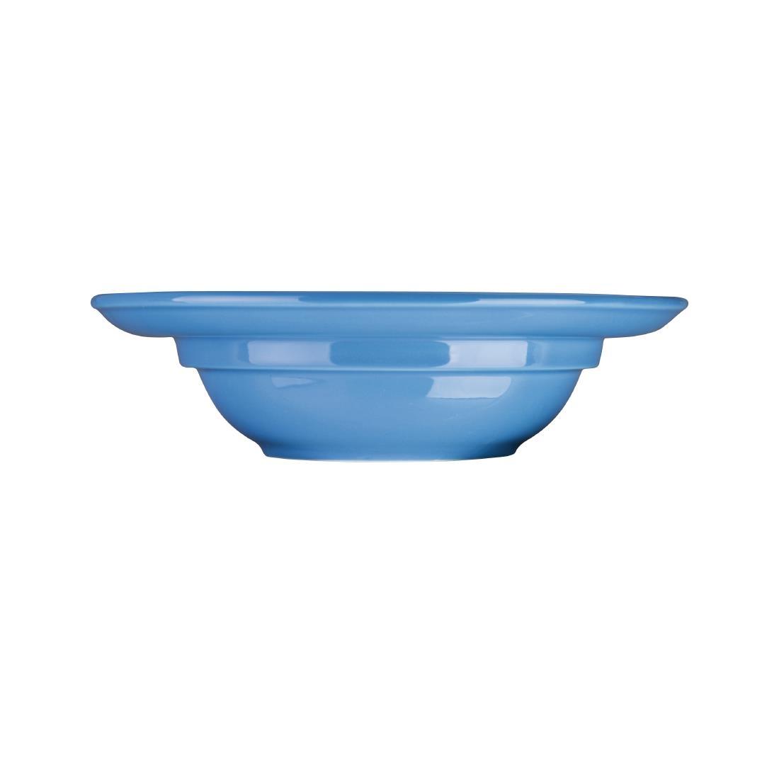Olympia Heritage Raised Rim Bowl Blue 205mm (Pack of 4) - DW142  - 3