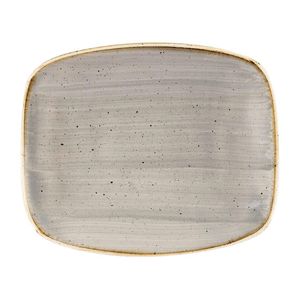 Churchill Stonecast Rectangular Plates Peppercorn Grey 157 x 237mm - DW334  - 1