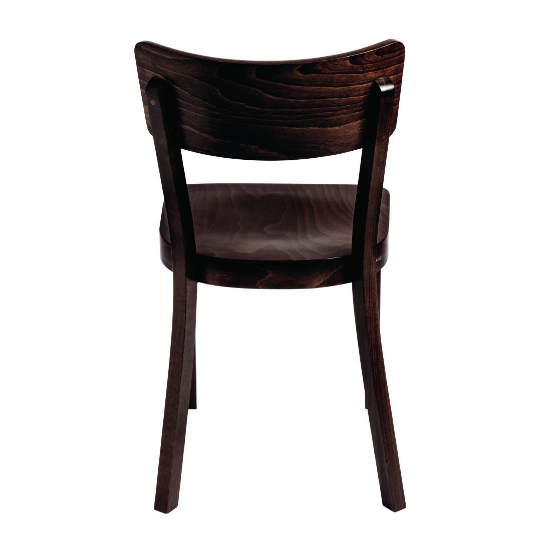 Fameg Plain Side Chairs Walnut Finish (Pack of 2) - DC355  - 4