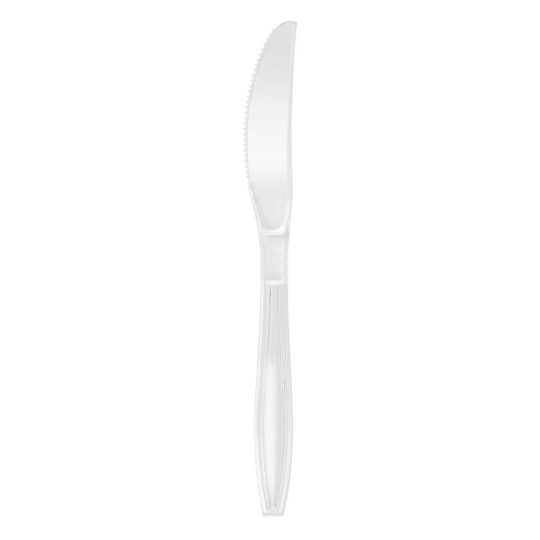 Fiesta Recyclable Heavy Duty Plastic Knives Clear (Pack of 100) - CP887  - 1