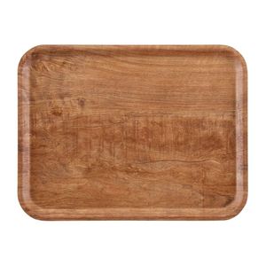 Cambro Madeira Laminate Canteen Tray Brown Olive 460mm - DR589  - 1