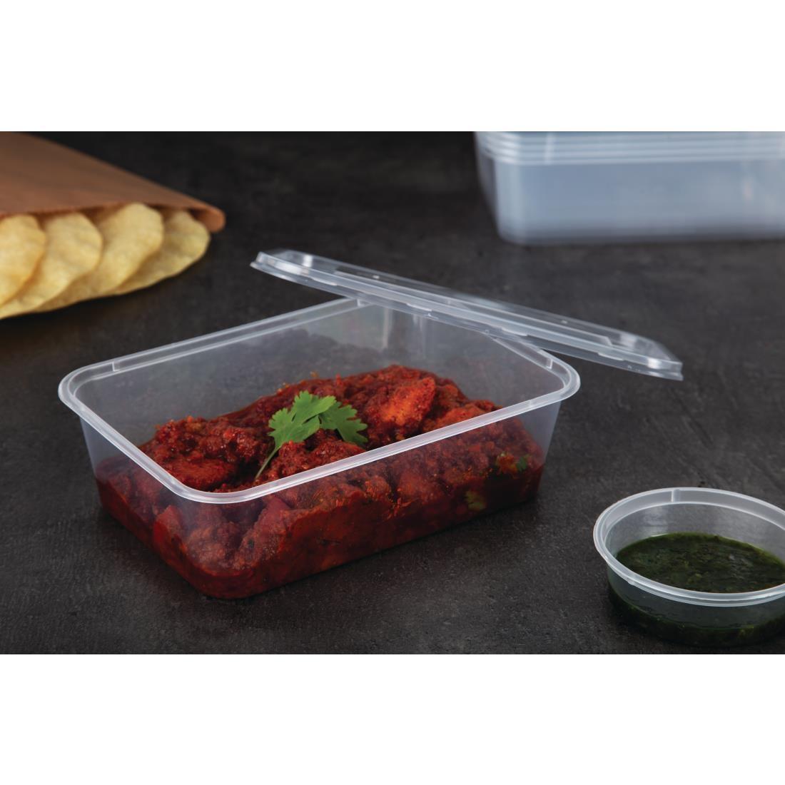 Fiesta Recyclable Plastic Microwavable Containers with Lid Medium 650ml (Pack of 250) - DM182  - 5