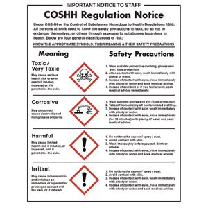 COSHH Regulations Sign - W396  - 1