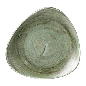 Churchill Stonecast Patina Lotus Plates Burnished Green 254mm (Pack of 12) - FD866  - 1