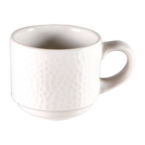 Churchill Isla Stacking Cup White 90ml 3oz (Pack of 12) - DY846  - 1