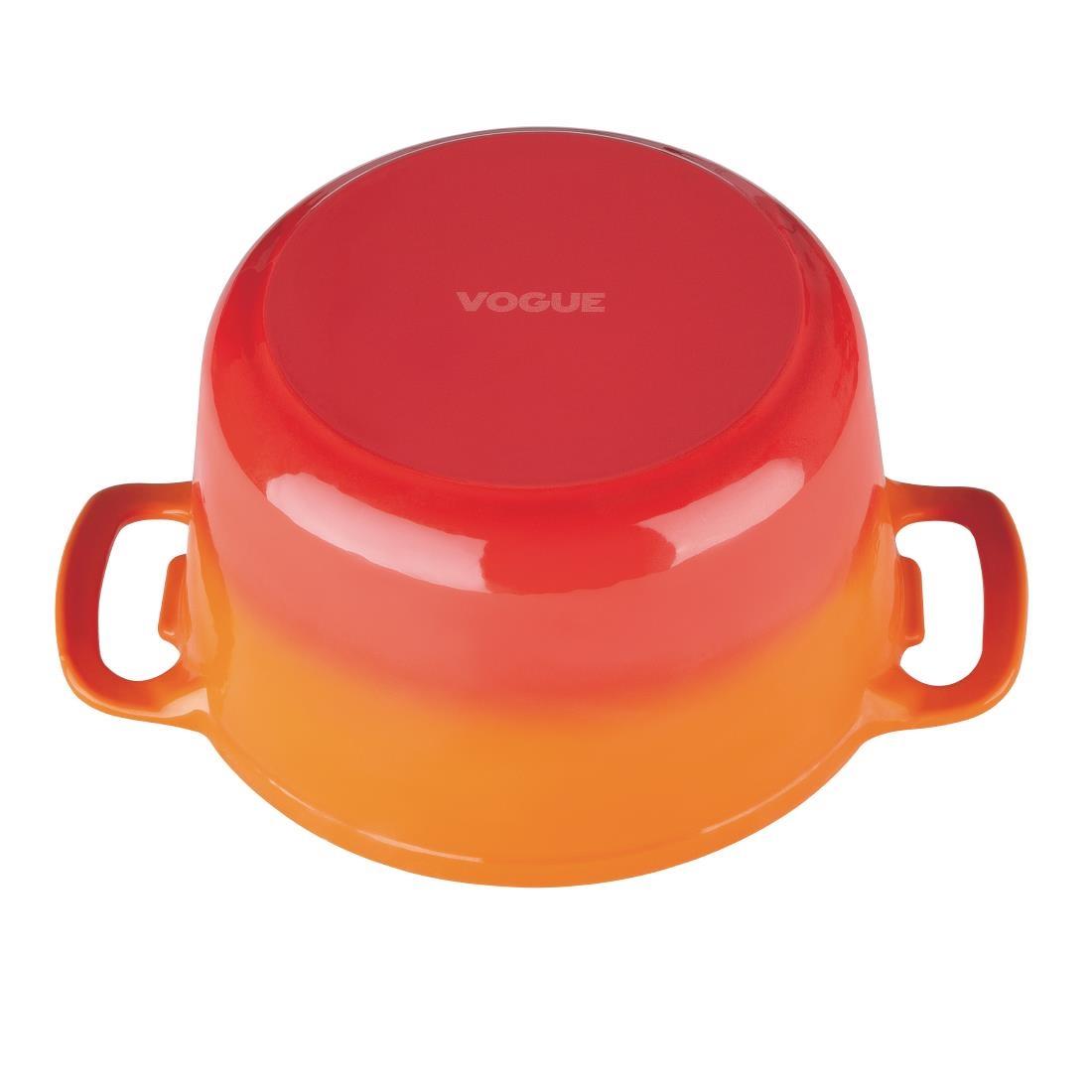 Vogue Orange Round Casserole Dish 3.2Ltr - GH302  - 6