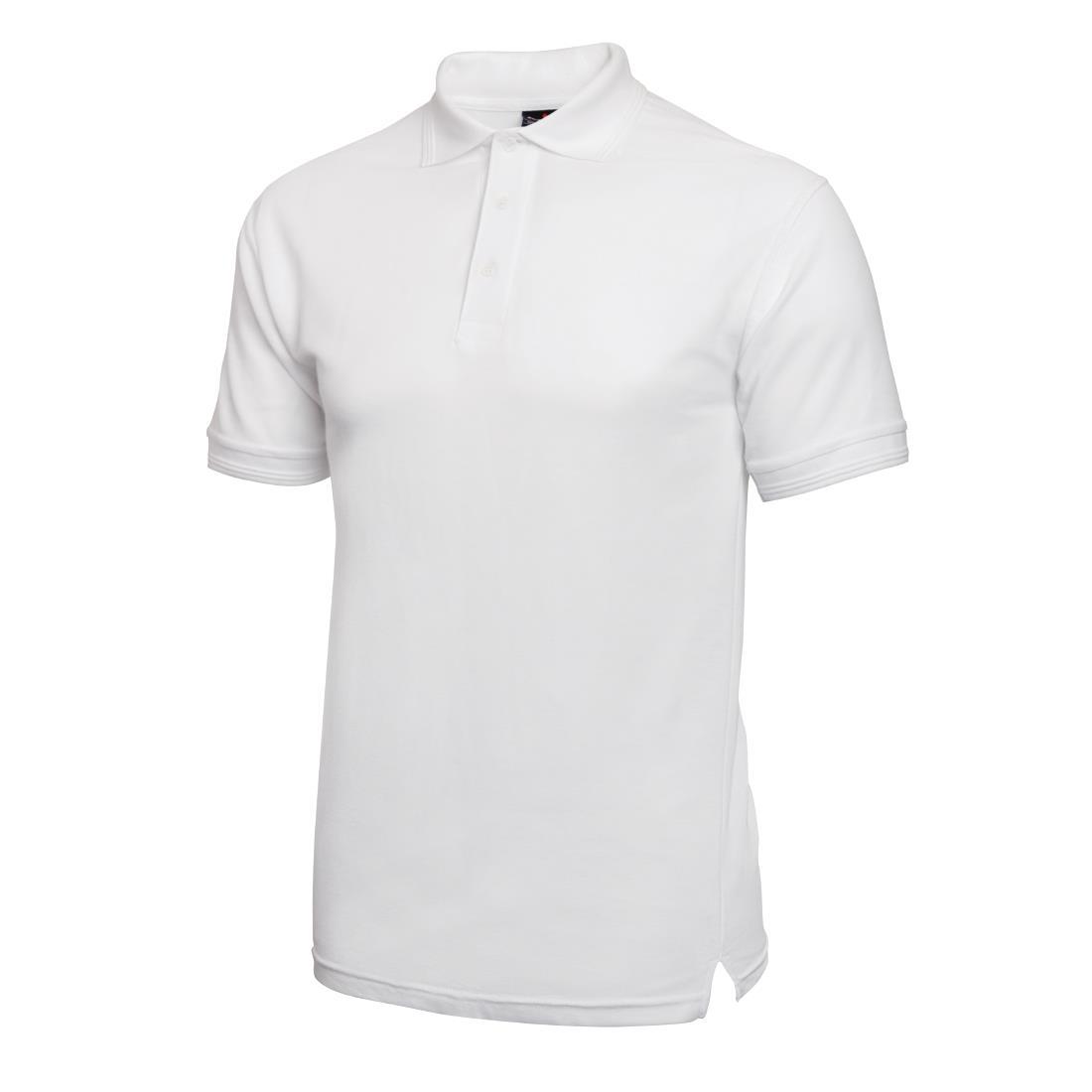 Unisex Polo Shirt White L - A734-L  - 2