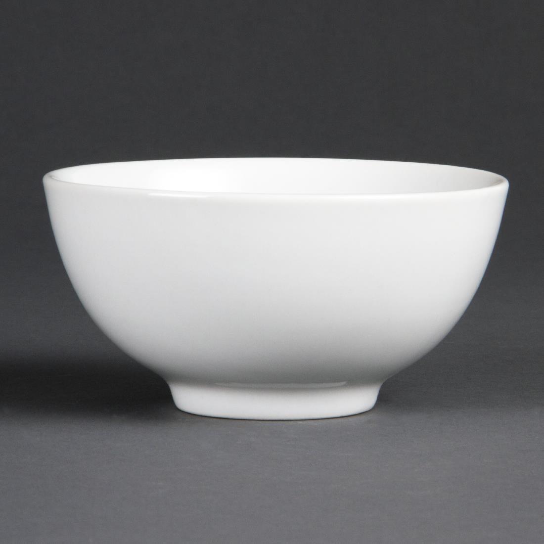Olympia Whiteware Rice Bowls 130mm 390ml (Pack of 12) - C253  - 1