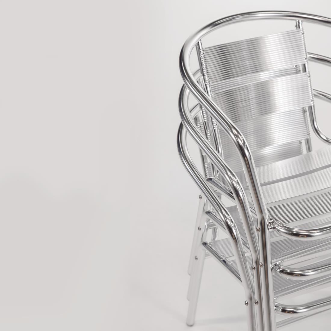 Bolero Aluminium Stacking Chairs (Pack of 4) - U419  - 5