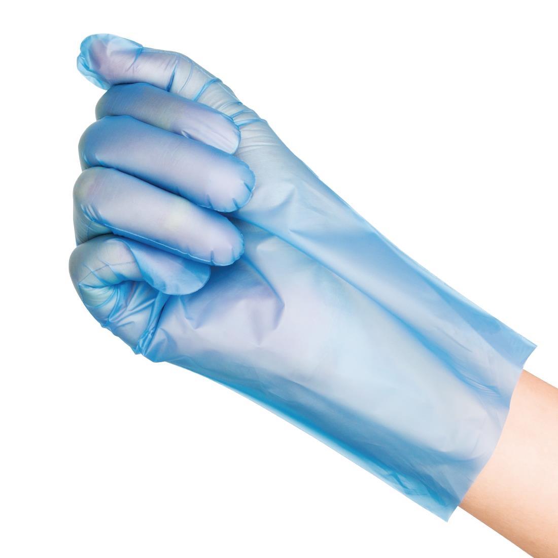 Nisbets Essentials Powder-Free TPE Gloves Blue L (Pack of 200) - FC488-L  - 2