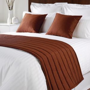 Mitre Comfort Simplicity Chocolate Bed Runner Double - GU922  - 1