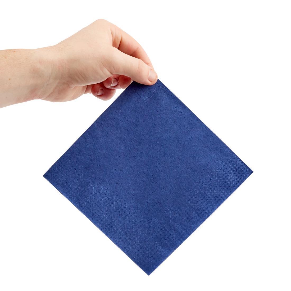 Fiesta Recyclable Lunch Napkin Blue 33x33cm 2ply 1/4 Fold (Pack of 2000) - FE224  - 3