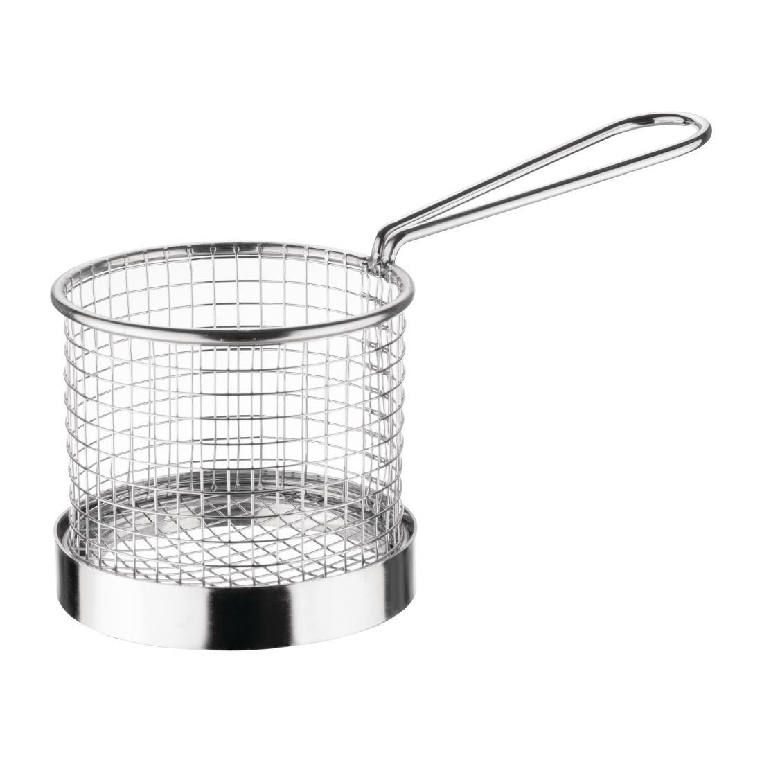 Olympia Chip Basket round with Handle 95mm - GG875  - 1