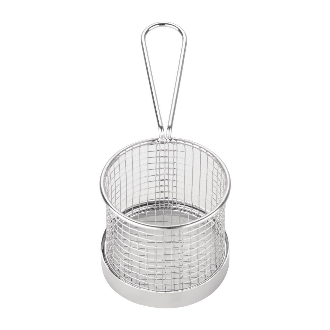 Olympia Chip Basket round with Handle 95mm - GG875  - 5