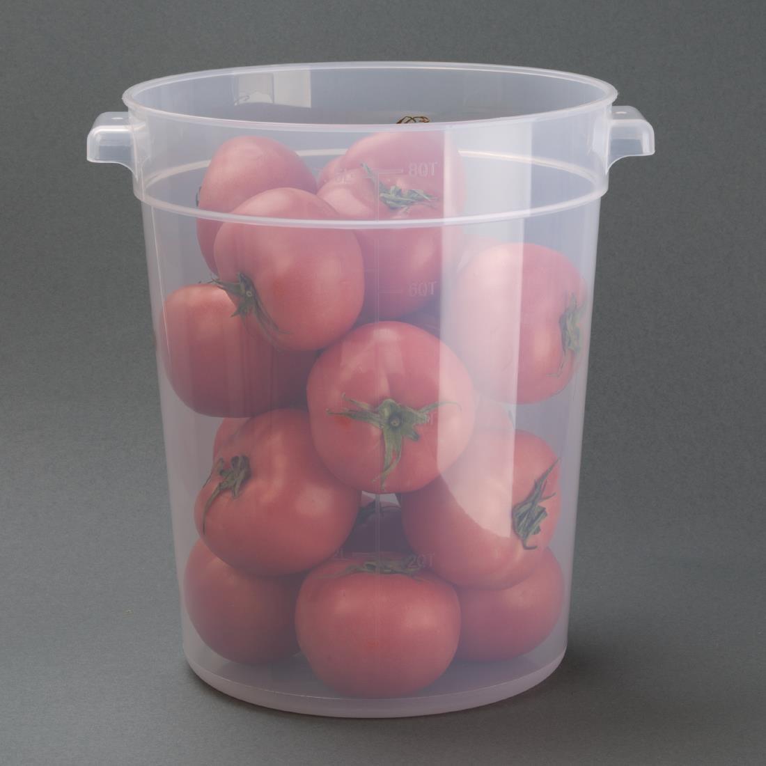 Vogue Polypropylene Round Food Storage Container 7.5Ltr - DJ960  - 6